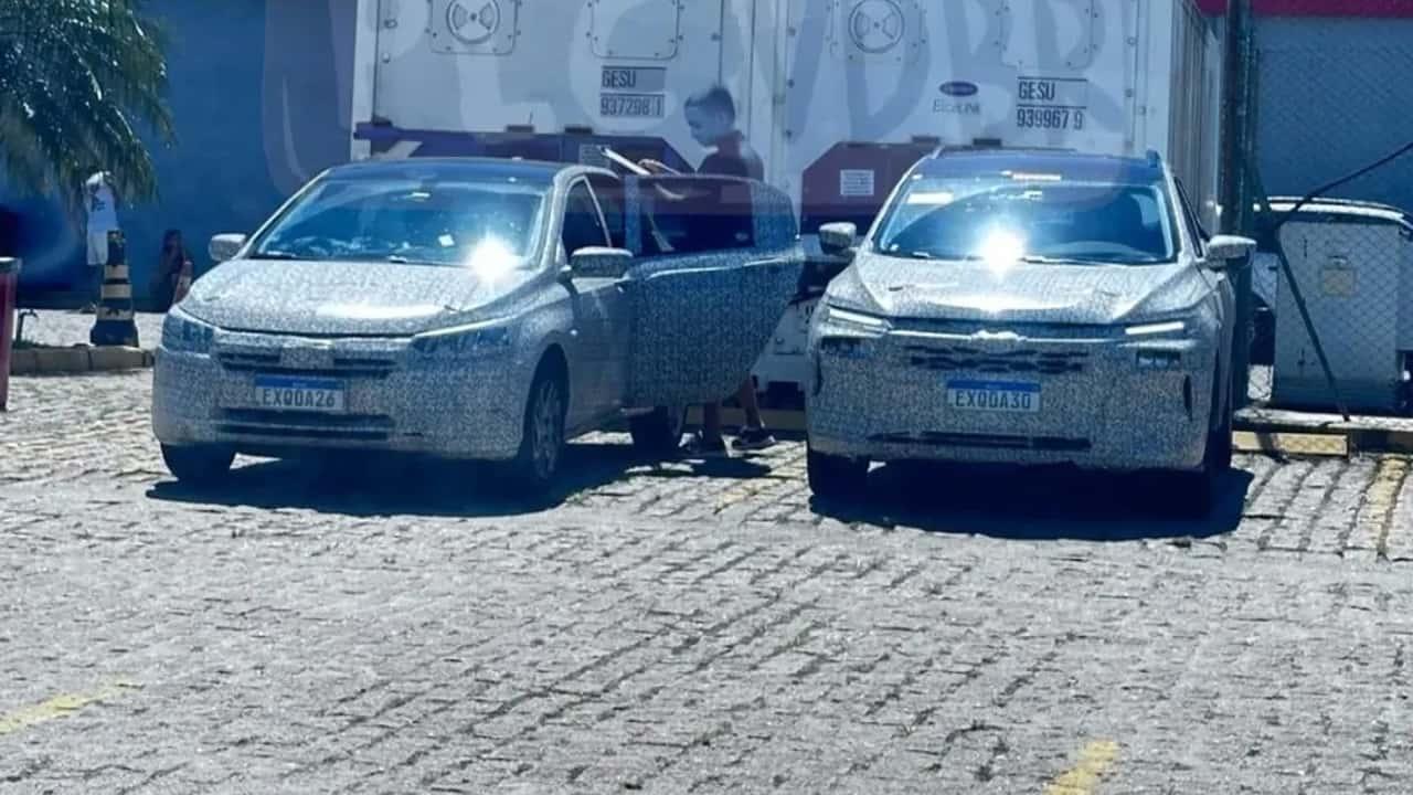 Novo Onix e Tracker 2026 revelados juntos em flagrante exclusivo