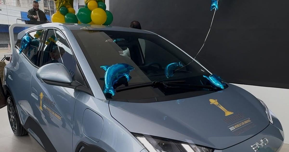 BYD celebra 35.000 unidades do Dolphin Mini em nova concessionária