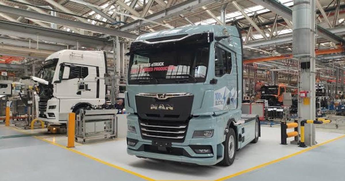 Produção de caminhões elétricos MAN começa na Europa
